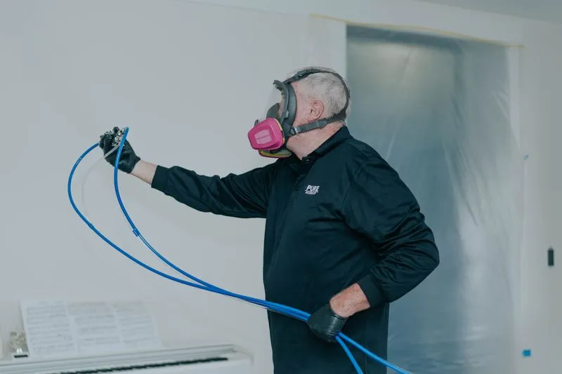 Antimicrobial protectant applied to a treated commercial surface